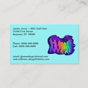 Golfing Golf Golfers Contact Business Cards Card