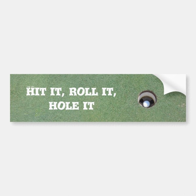 Golfing Golf putting bumper sticker. Sticker (Front)