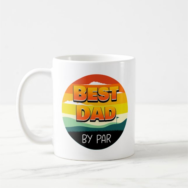 Golfing Golfer Dad Best Dad By Par Coffee Mug (Left)