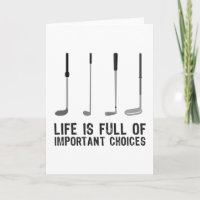 Golfing Golfer Gift Important Choices