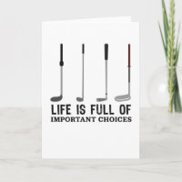 Golfing Golfer Gift Important Choices