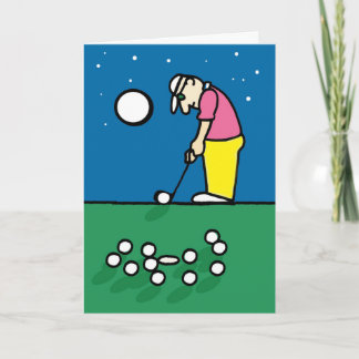 Golfing greeting card