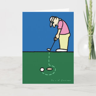 Golfing greeting card