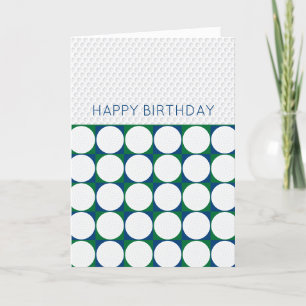 Golfing Happy Birthday Add Own Message Modern Golf Holiday Card