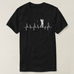 Golfing Heartbeat Golfer Gift T-Shirt