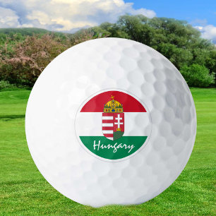 Golfing Hungary & Hungarian Flag / Golf Ball