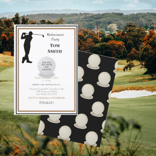 Golfing in My Future Retirement Party II Invitation