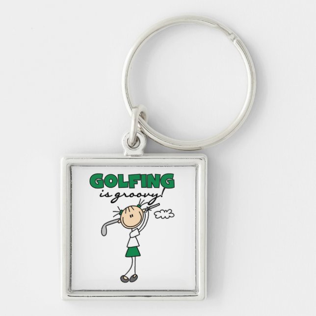 Golfing is Groovy Key Ring (Front)