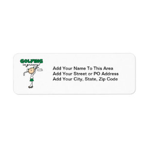 Golfing is Groovy Return Address Label