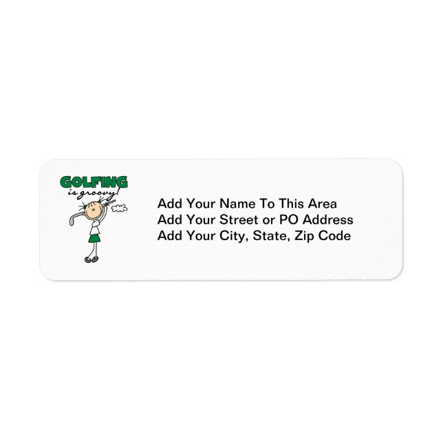 Golfing is Groovy Return Address Label (Front)
