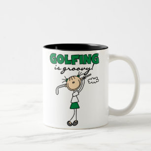 Golfing is Groovy Two-Tone Coffee Mug