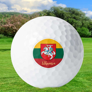 Golfing Lithuania & Lithuanian Flag / Golf Ball