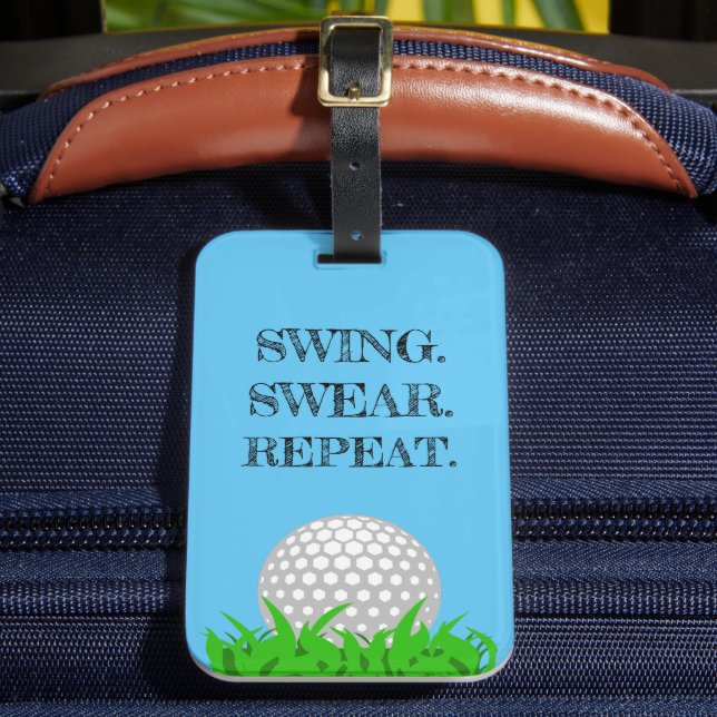 Golfing Luggage Tag (Front Insitu 2)