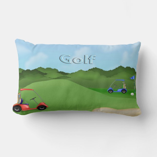 Golfing Lumbar Pillow (Front)