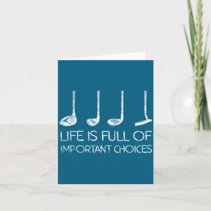 Golfing Men Srts Funny Golfer Golf Card