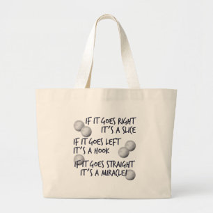 Golfing Miracle Large Tote Bag