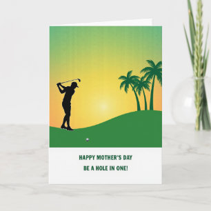 Golfing Mother Illustration Card
