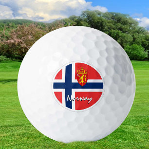 Golfing Norway & Norwegian Flag / Golf Ball