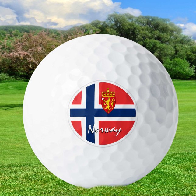 Golfing Norway & Norwegian Flag / Golf Ball (Creator Uploaded)