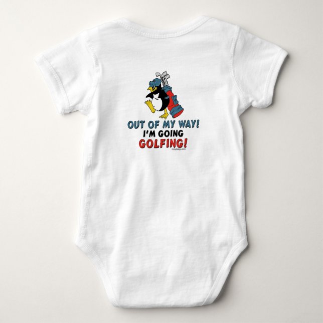 Golfing Penguin Polo Shirt (Back)