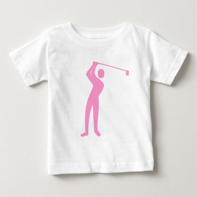 Golfing - Pink Baby T-Shirt (Front)