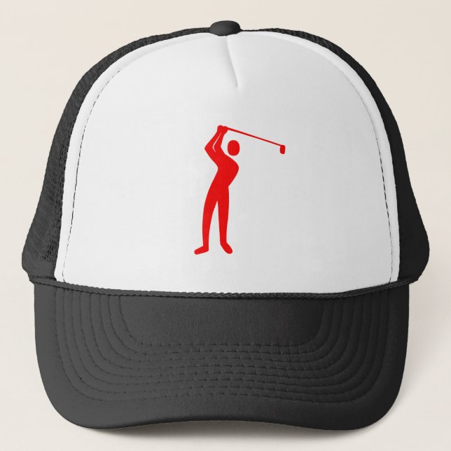 Golfing - Red Trucker Hat (Front)