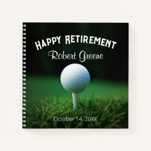 Golfing Retirement Guest Book