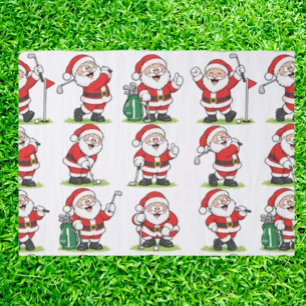 golfing Santas Tissue Paper