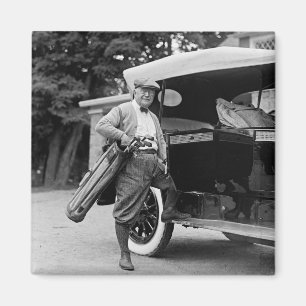 Golfing Senator, 1920s Magnet
