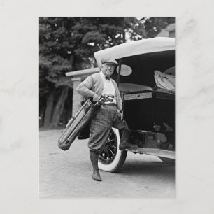 Golfing Senator, 1920s Postcard