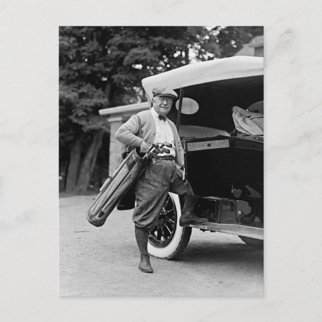 Golfing Senator, 1920s Postcard (Front)