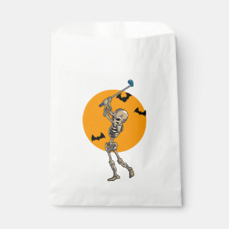 Golfing Skeleton Halloween Men Golf Halloween Golf Favour Bag