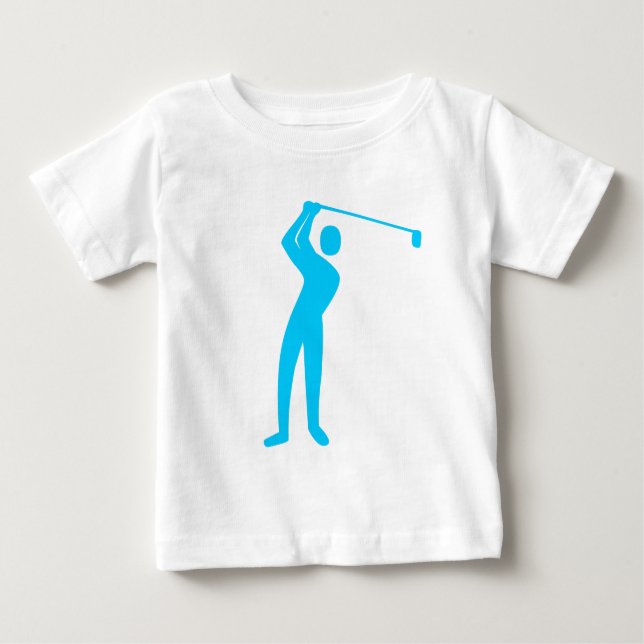 Golfing - Sky Blue Baby T-Shirt (Front)