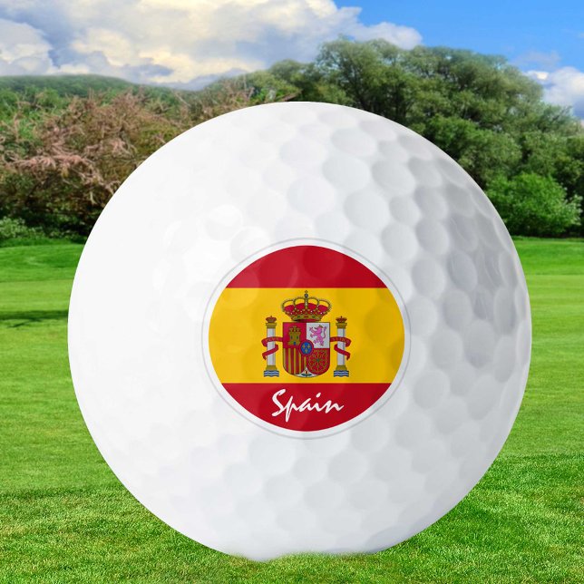 Golfing Spain & Spanish Flag / Golf Ball (Creator Uploaded)