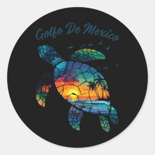 Golfo De Mexico Viva Mexico Gulf Of Mexico Souveni Classic Round Sticker