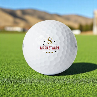 Golfplayer custom monogram golf balls