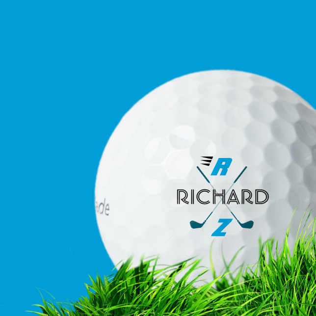golfplayer name monogram golf balls (Creator Uploaded)