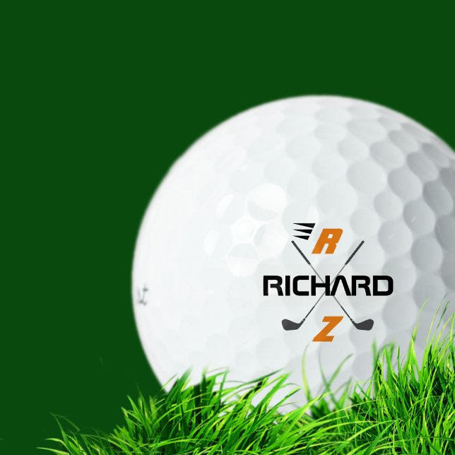 golfplayer's name monogram golf balls (Creator Uploaded)