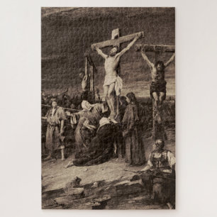Golgotha site and Jesus by Munkacsy Jigsaw Puzzle