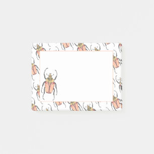 Goliath Beetle Love Bug Pink Post-it Notes