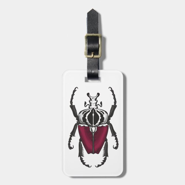 Goliath beetle luggage tag (Front Vertical)