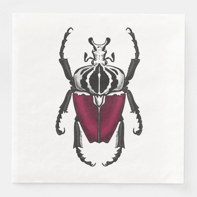 Goliath beetle napkin (Front)