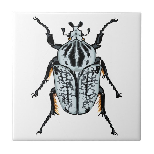 Goliath Beetle (single) Ceramic Tile (Front)