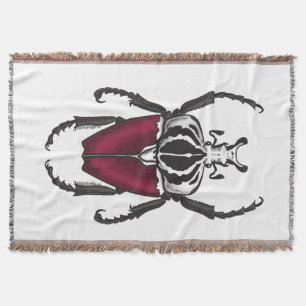 Goliath beetle throw blanket