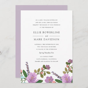Golightly Floral Wedding Invitation