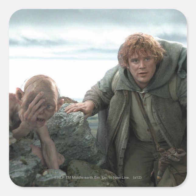 GOLLUM™ and Samwise Square Sticker (Front)