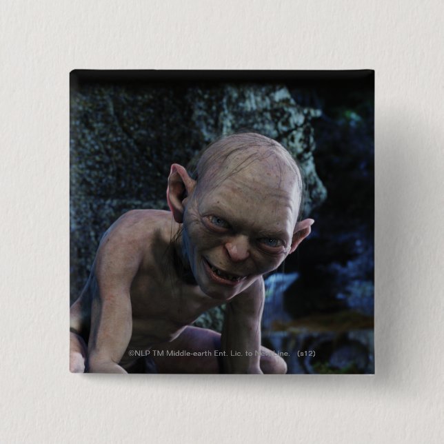 GOLLUM™ with Smile 15 Cm Square Badge (Front)