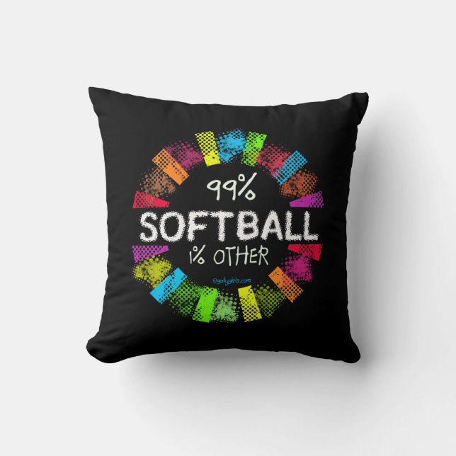 Golly Girls: 99 Percent Softball 1 Percent Other Cushion (Front)