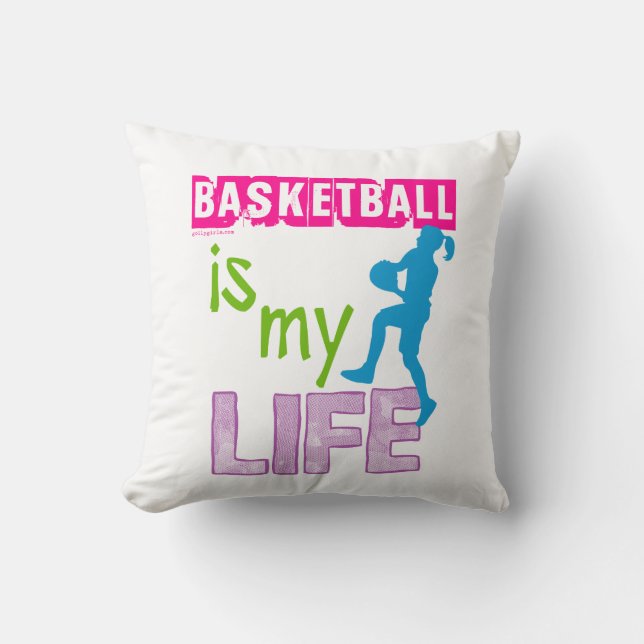 Golly Girls - Basketball is My Life Cushion (Front)
