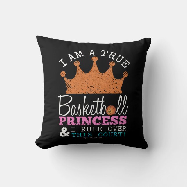 Golly Girls: Basketball Princess Rule This Court Cushion (Front)